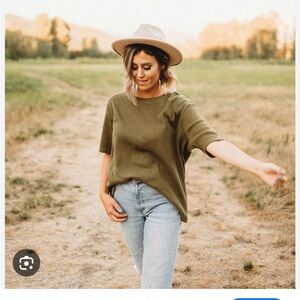 Nui cotton waffle tee shirt